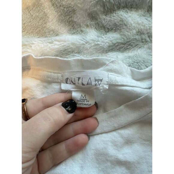 Outlaw Quote Moon Graphic Short Sleeve Crop Top - Picture 7 of 7